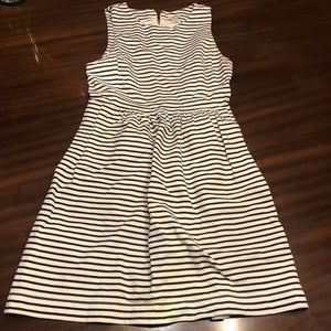 J. Crew Factory Black & White Stripe Dress w/ Pock